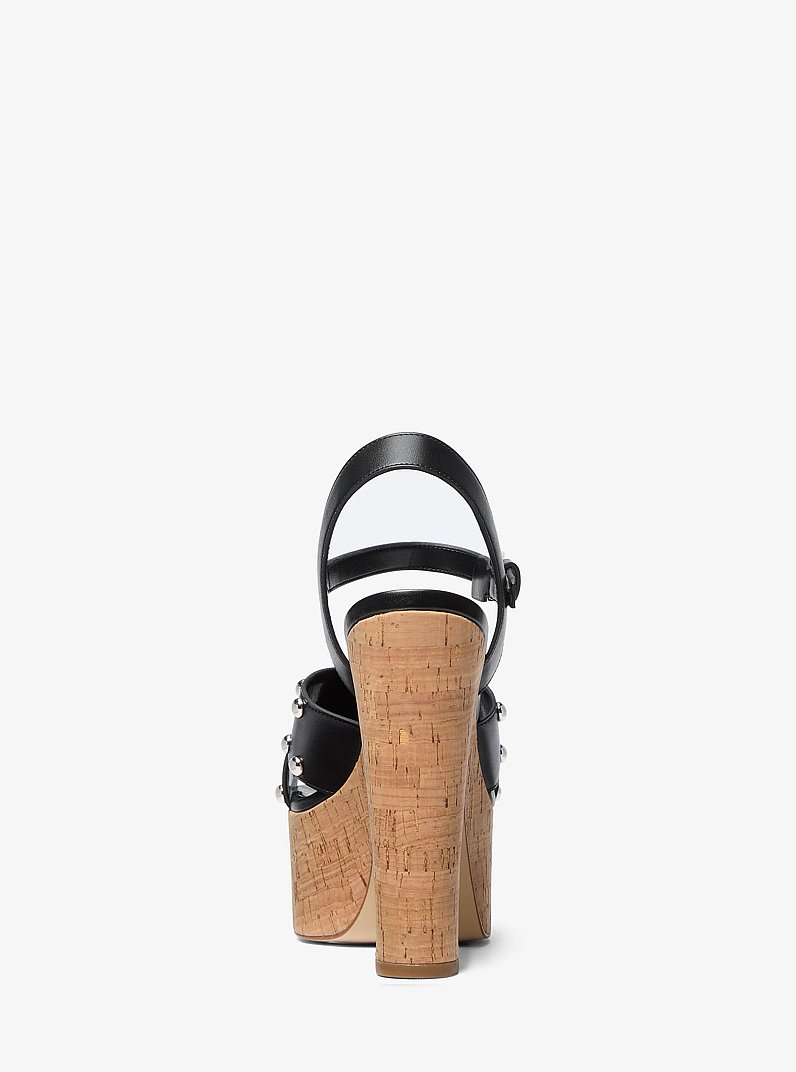 Selah Studded Platform Sandal in BLACK | Michael Kors
