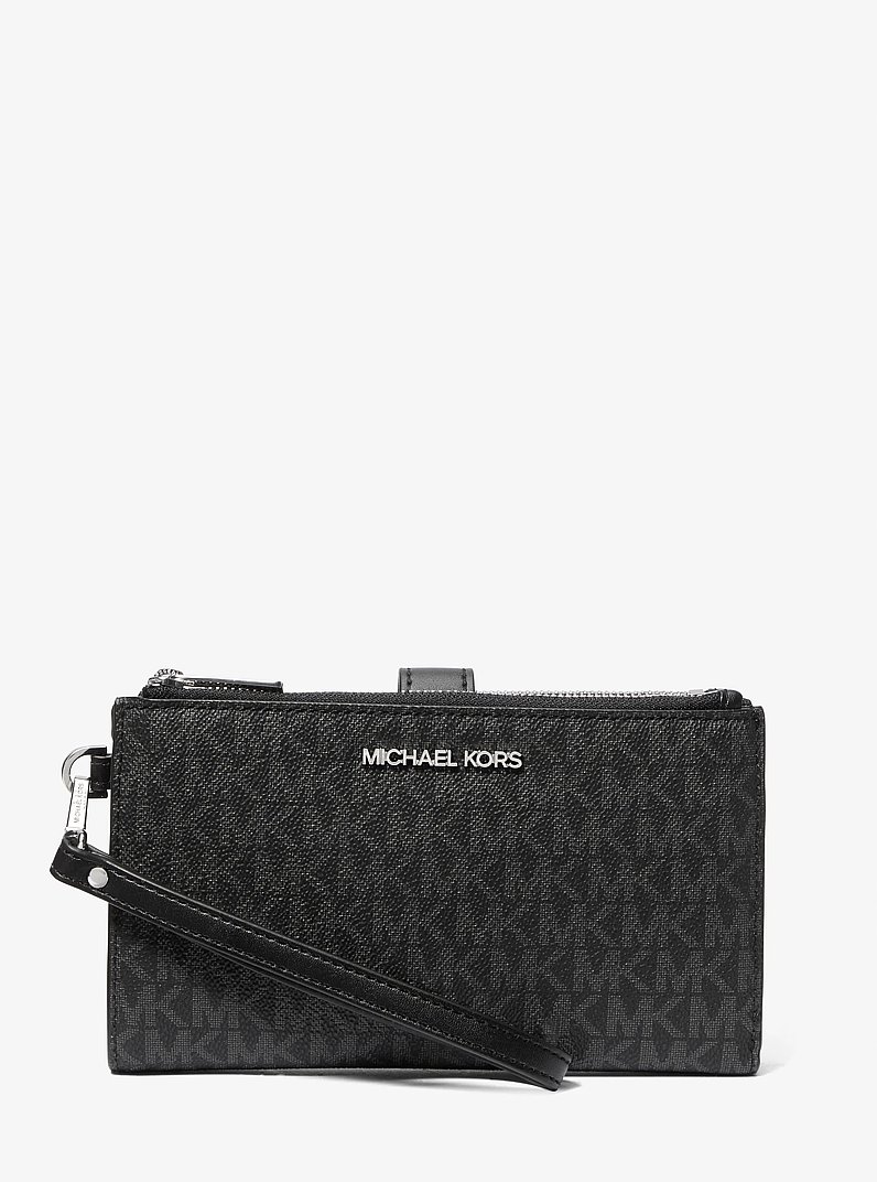 Jet Set Logo Smartphone Wallet in BLACK | Michael Kors