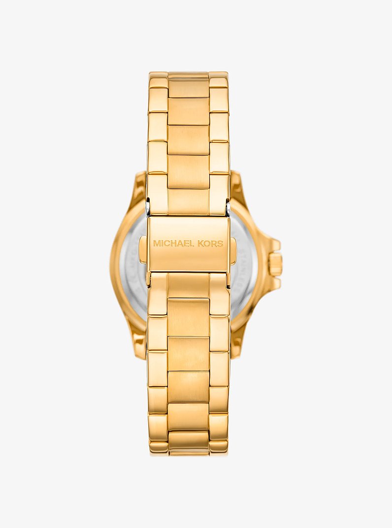 Mini Everest Gold-Tone Watch in RED CLAY | Michael Kors