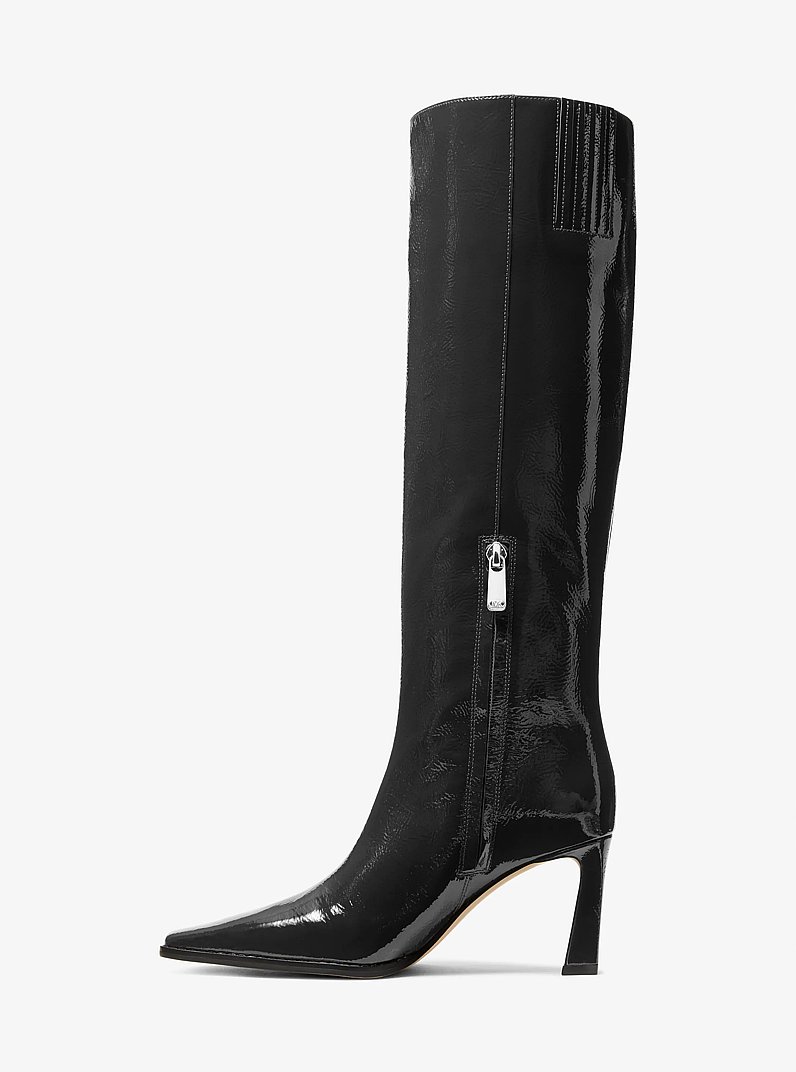 Darrah Patent Leather Boot in BLACK | Michael Kors