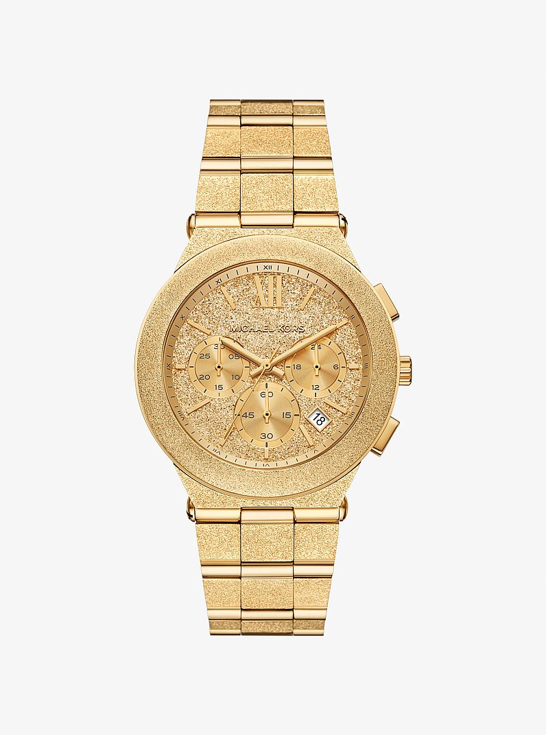 Oversized Billie Frosted Gold-Tone Watch in GOLD | Michael Kors