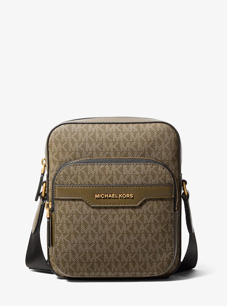 Hudson Mini Signature Logo Flight Bag in LODEN | Michael Kors