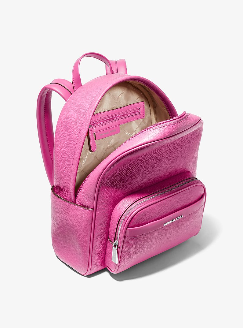 Bex Medium Pebbled Leather Backpack in CERISE | Michael Kors