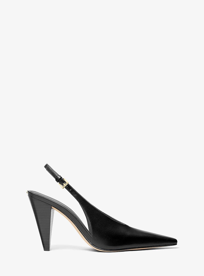 Electra Leather Slingback Pump in BLACK | Michael Kors