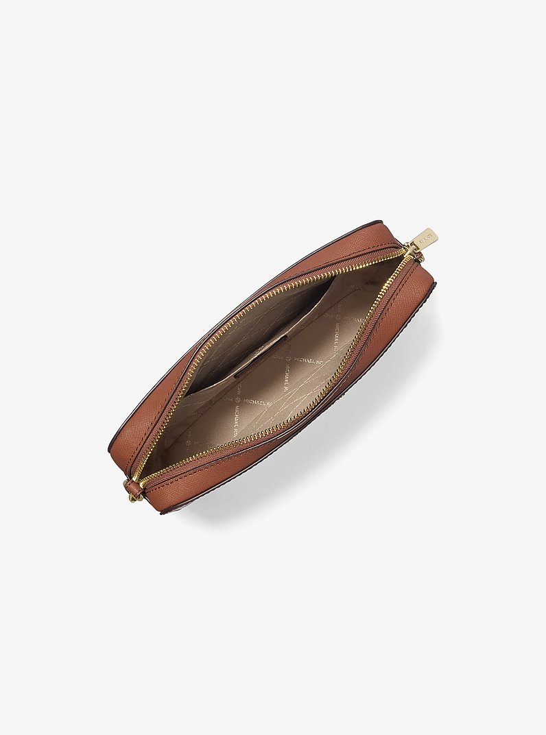 Bandolera Jet Set grande de piel saffiano in LUGGAGE | Michael Kors