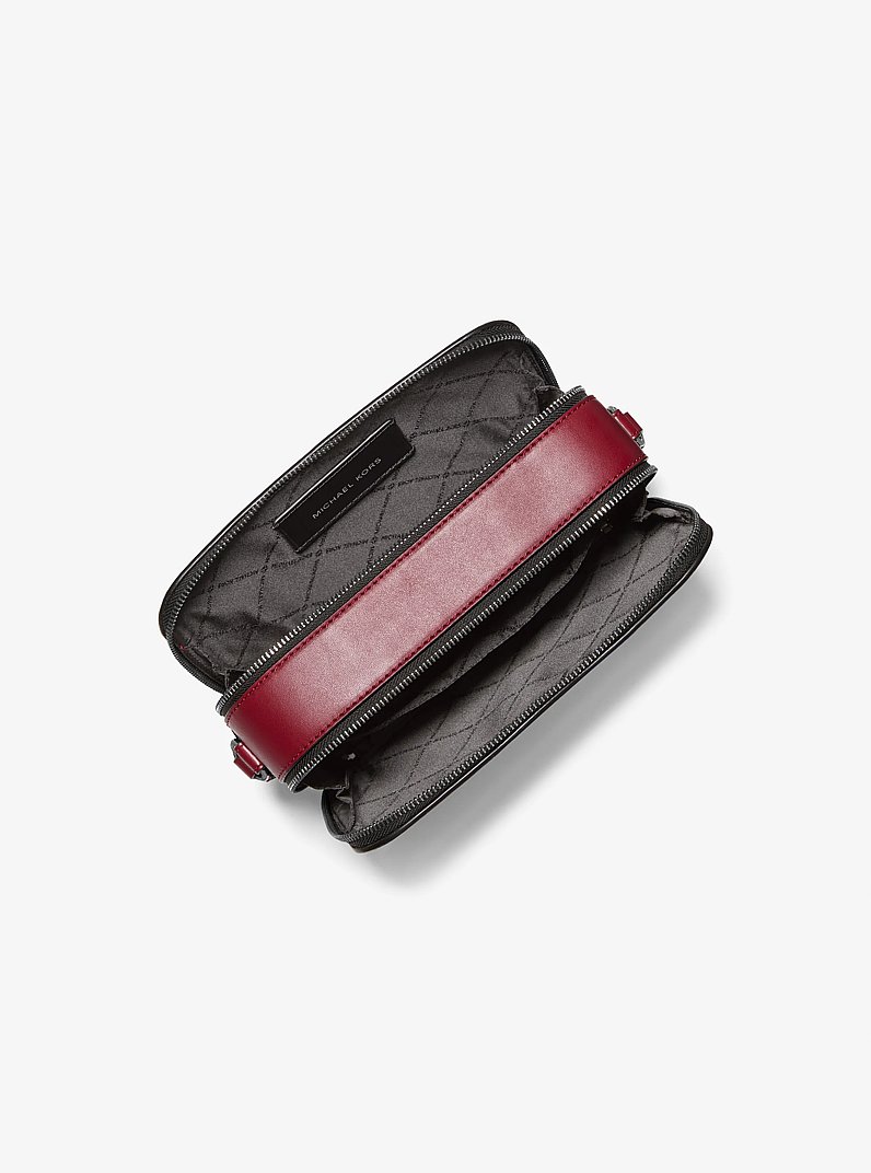 Cooper Signature Logo Crossbody Bag in CHERRY | Michael Kors