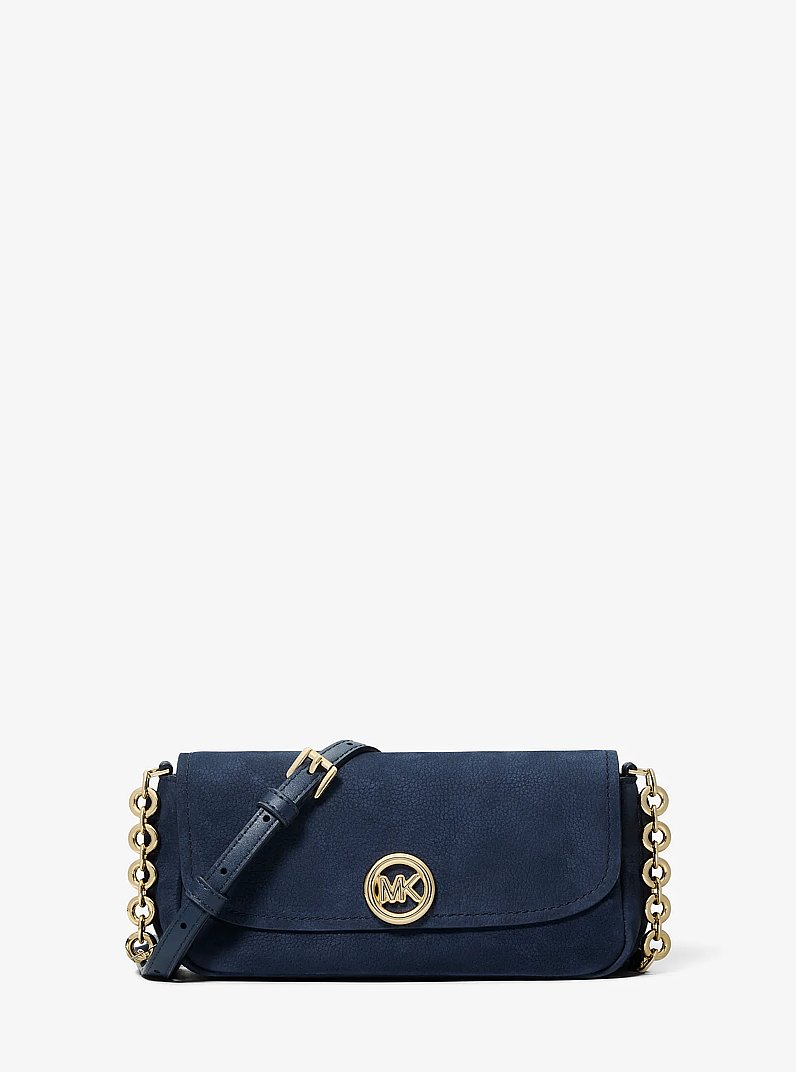 Petit sac &agrave; bandouli&egrave;re Nolita en cuir nubuck in DRESS BLUES | Michael Kors