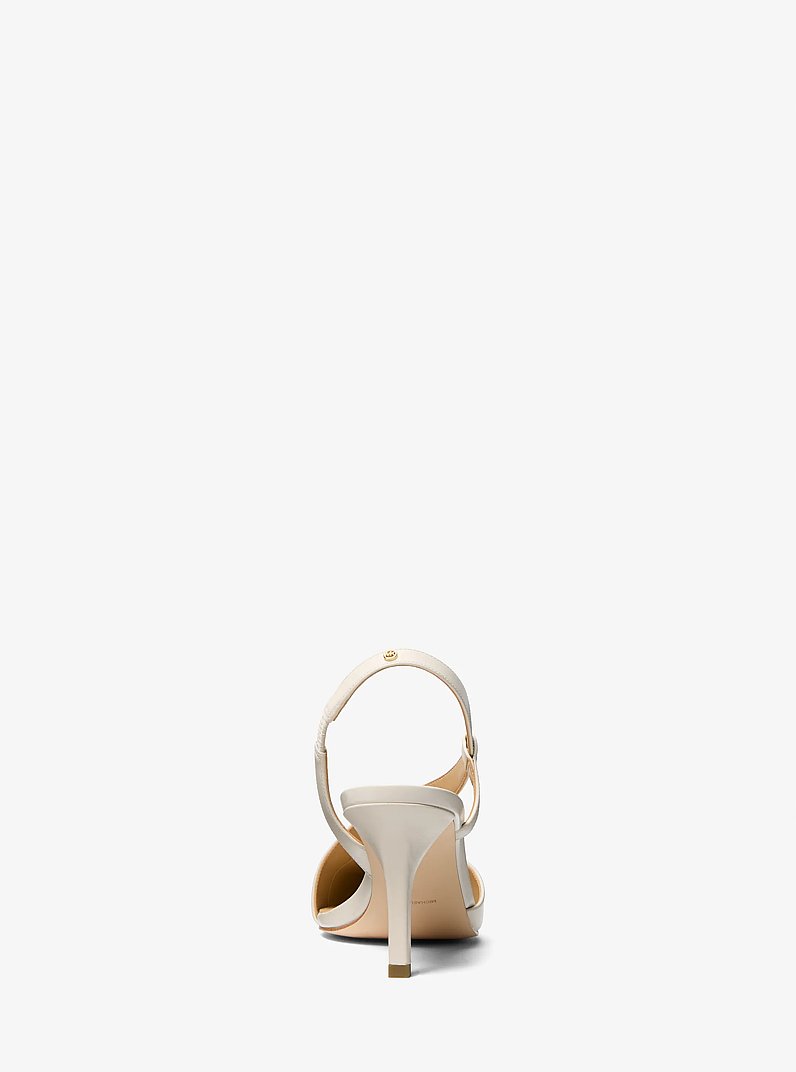 Zapato de tac&oacute;n Jaida de piel in CREMA CLARO | Michael Kors