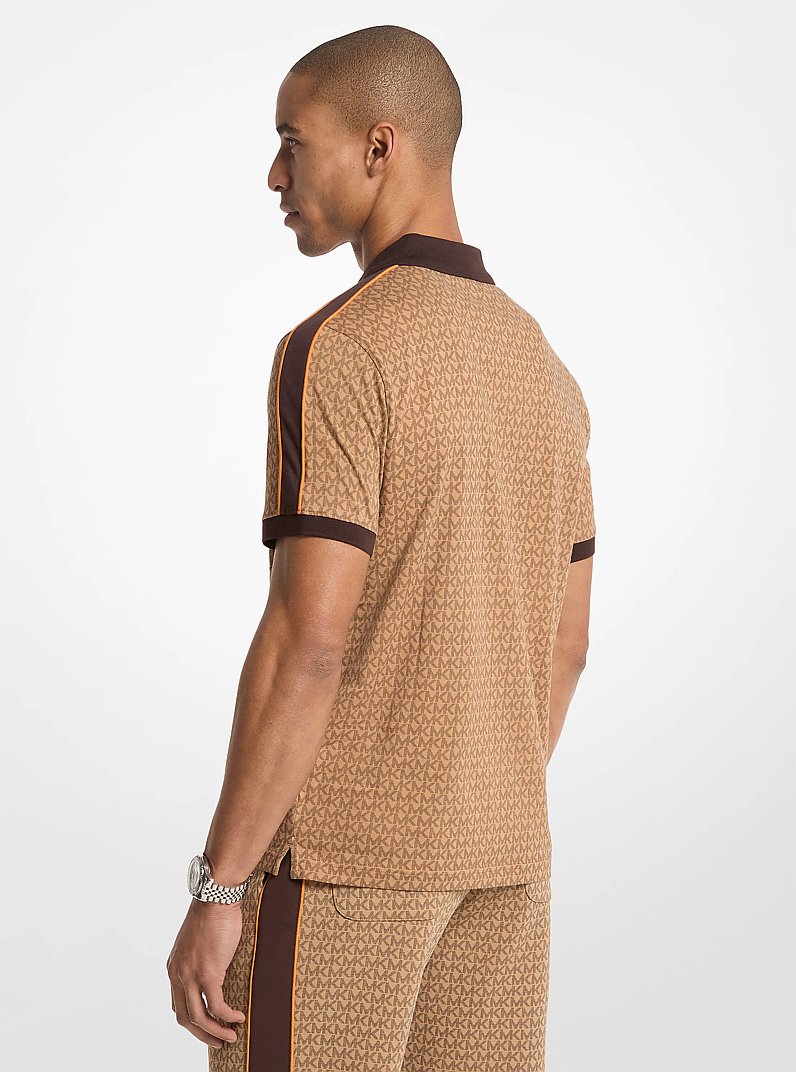 Signature Logo Cotton Polo Shirt in ACC CAMEL | Michael Kors