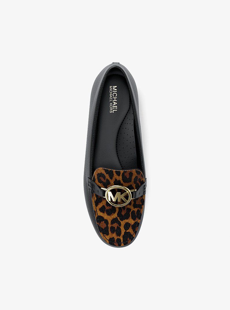 Fulton Leopard Print Calf Hair Loafer in BUTTERSCOTCH | Michael Kors