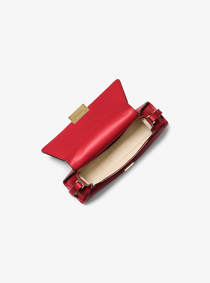 Ludlow Medium Leather Shoulder Bag in CRIMSON | Michael Kors