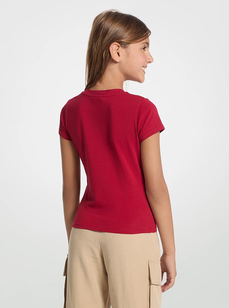 Crystal Embellished Stretch Cotton T-Shirt