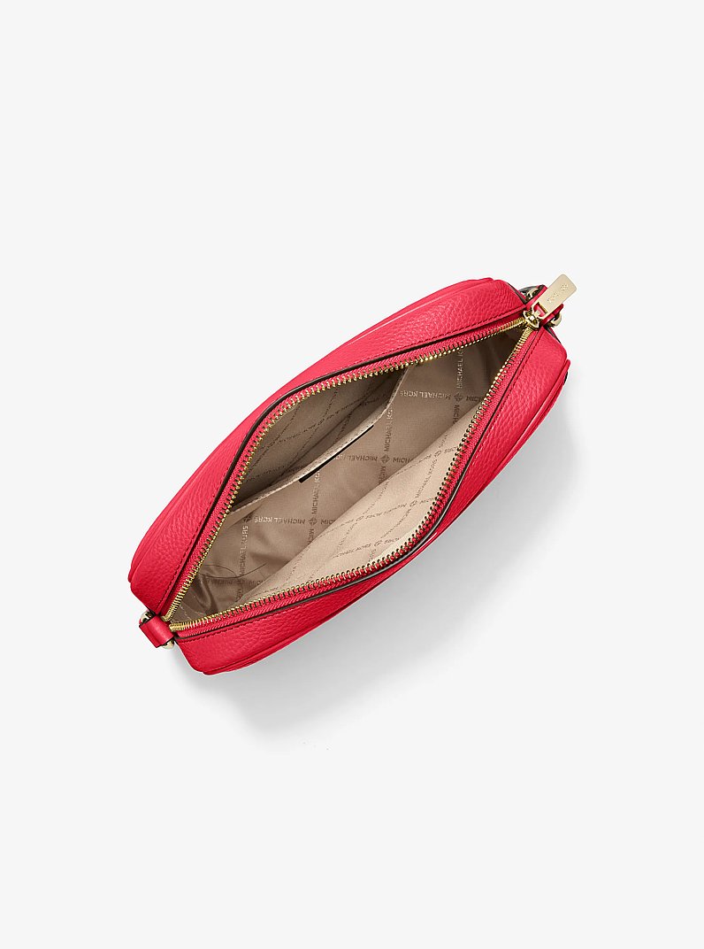 Bandolera para c&aacute;mara Jet Set grande con adornos in SANGR&Iacute;A OSCURO | Michael Kors