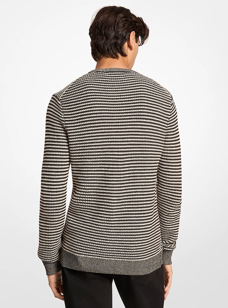 Striped Knit Sweater in BLACK | Michael Kors
