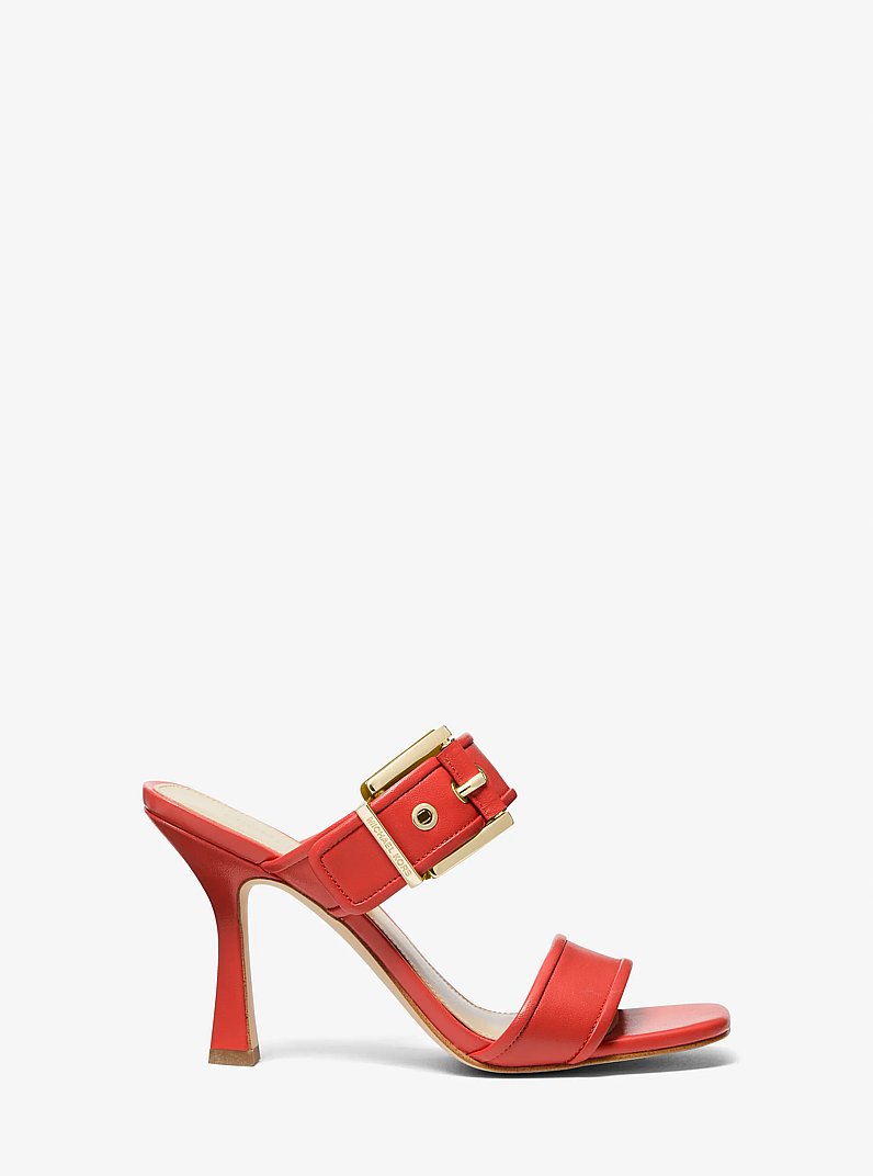 Colby Leather Sandal in SPICED CORAL | Michael Kors