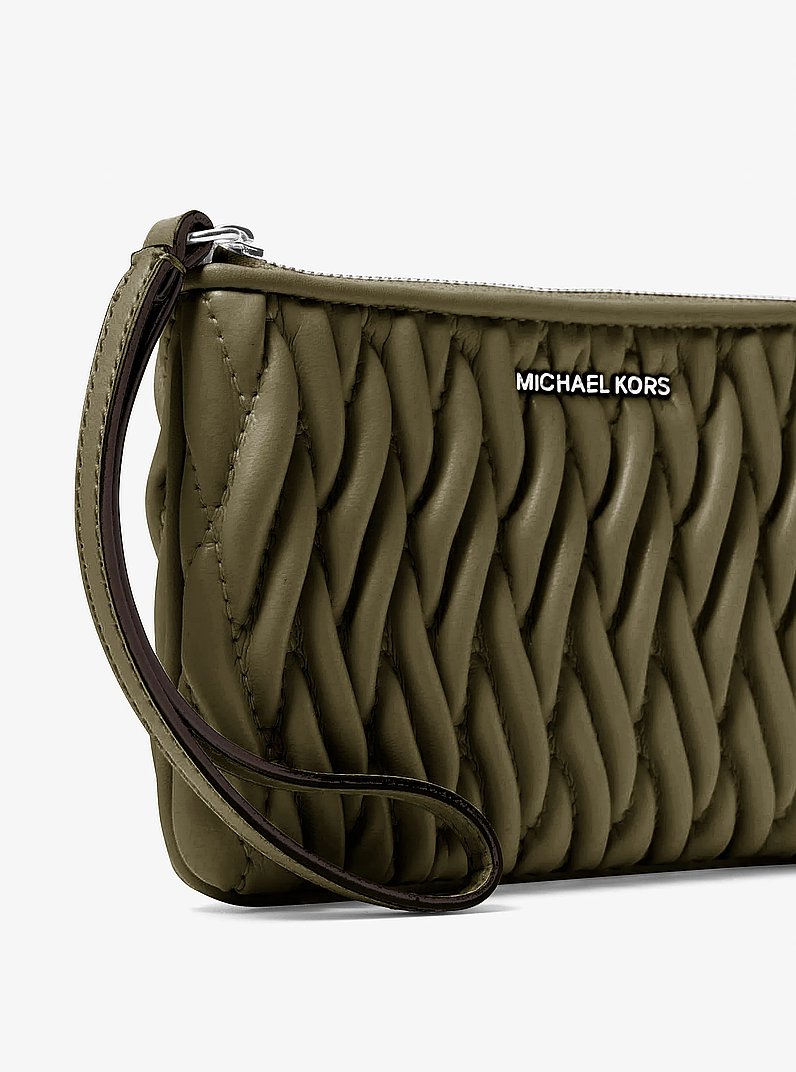 Bolso de pulsera Jet Set peque&ntilde;o con matelass&eacute; in OLIVA | Michael Kors