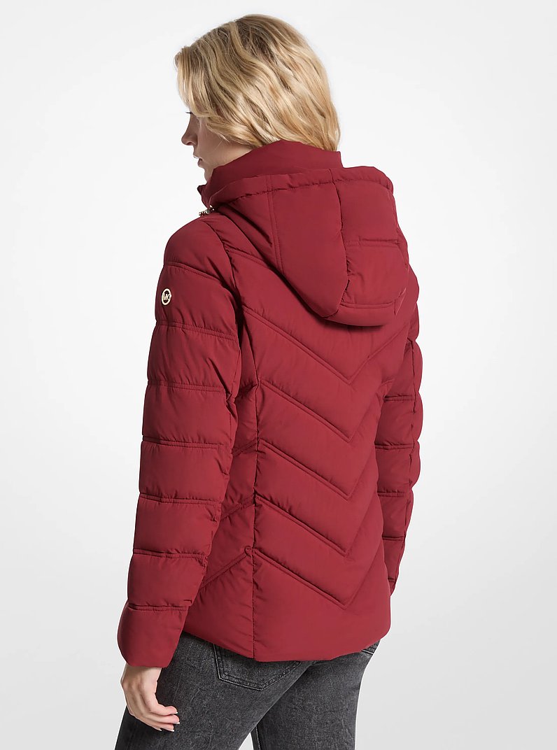 Packable Quilted Puffer Jacket in CHERRY | Michael Kors