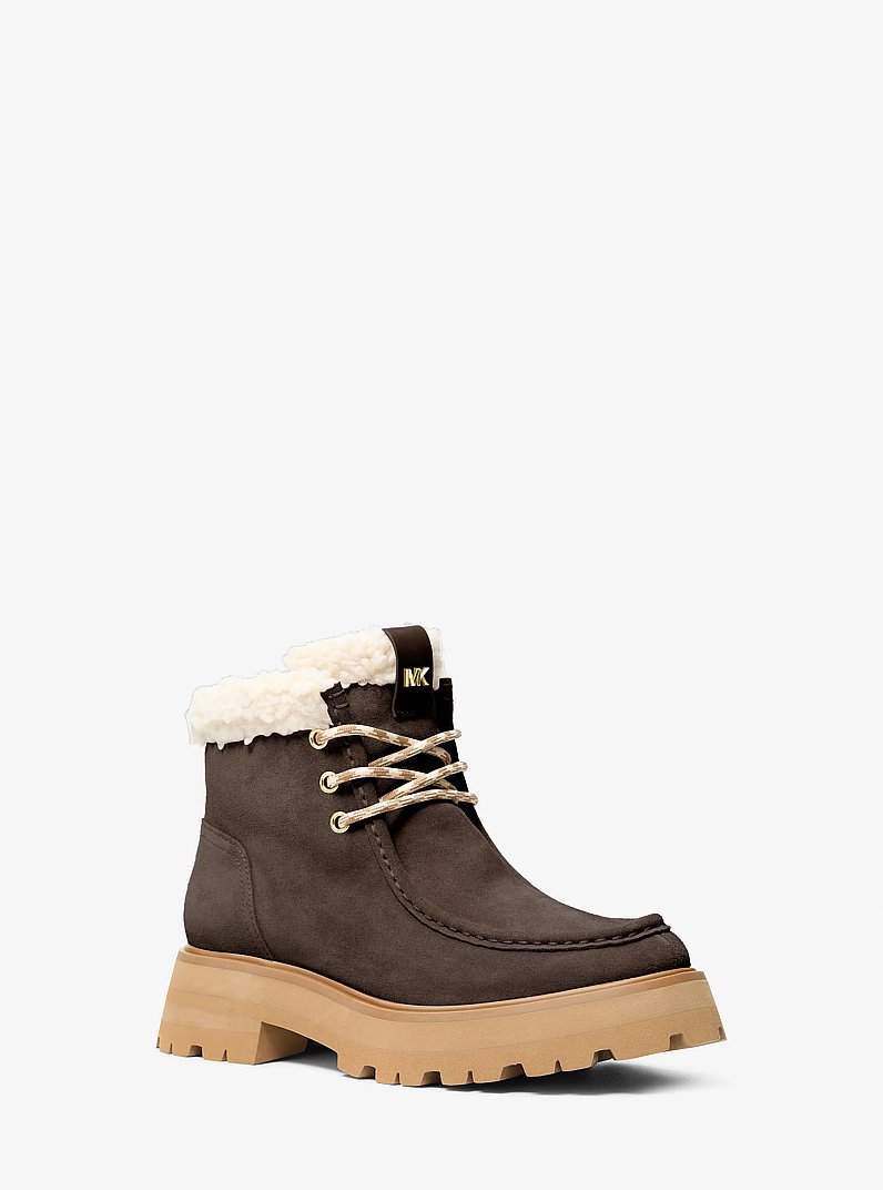 Cade Fleece-Lined Suede Ankle Boot in CHOCOLATE | Michael Kors