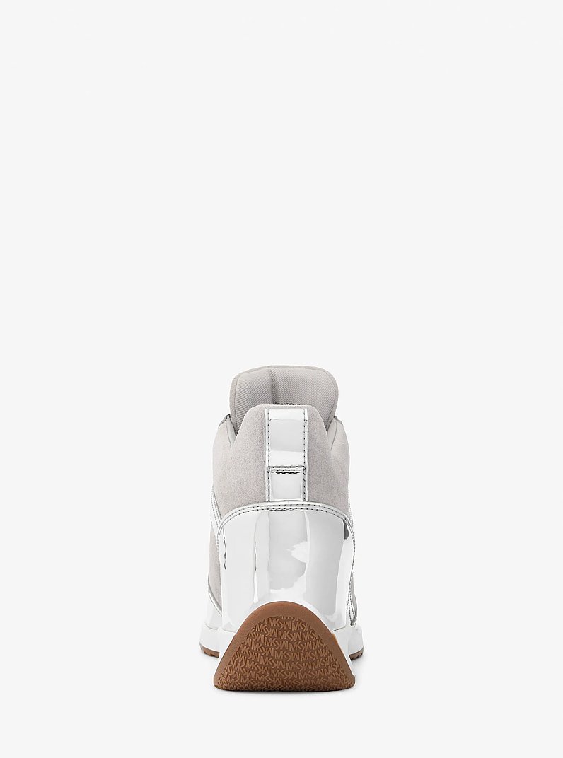 Nikko S2 Metallic Wedge Trainer in SILVER | Michael Kors