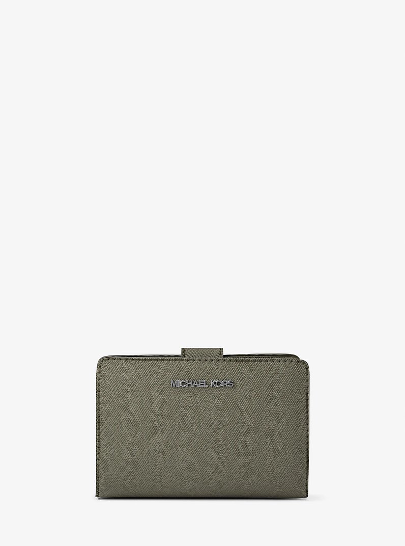 Medium Saffiano Leather Wallet in OLIVE | Michael Kors