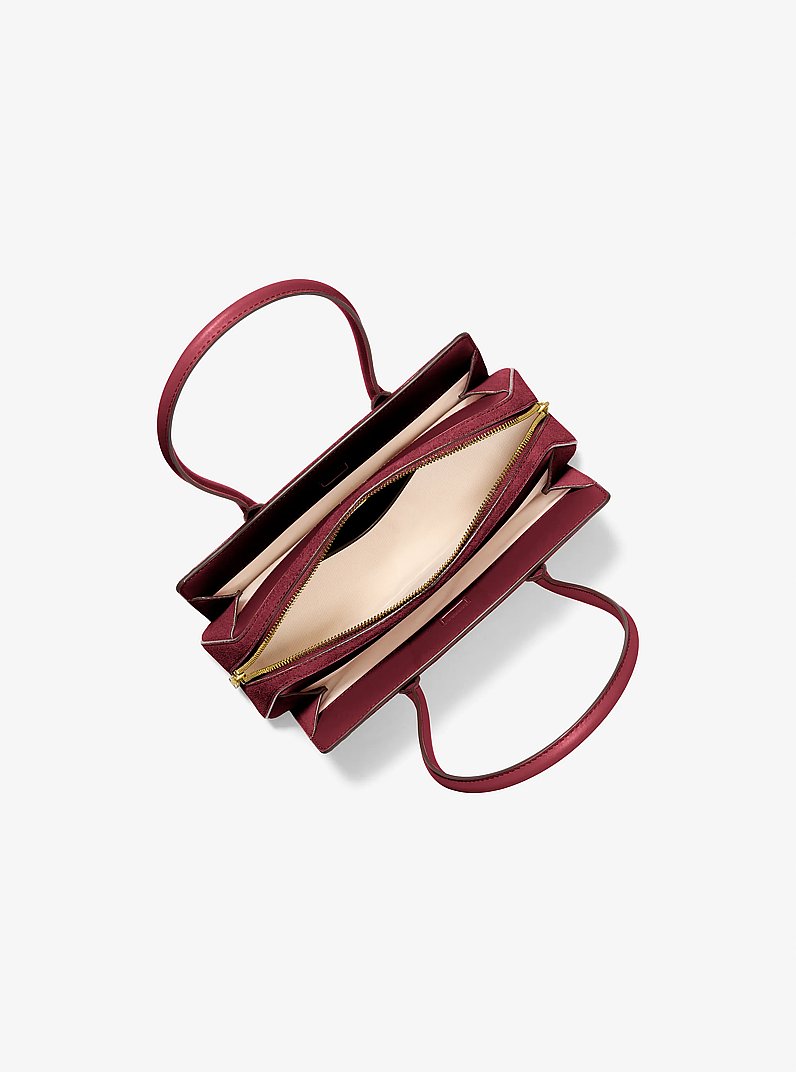 Bolso de hombro Laila peque&ntilde;o de gamuza in ROJO INTENSO | Michael Kors