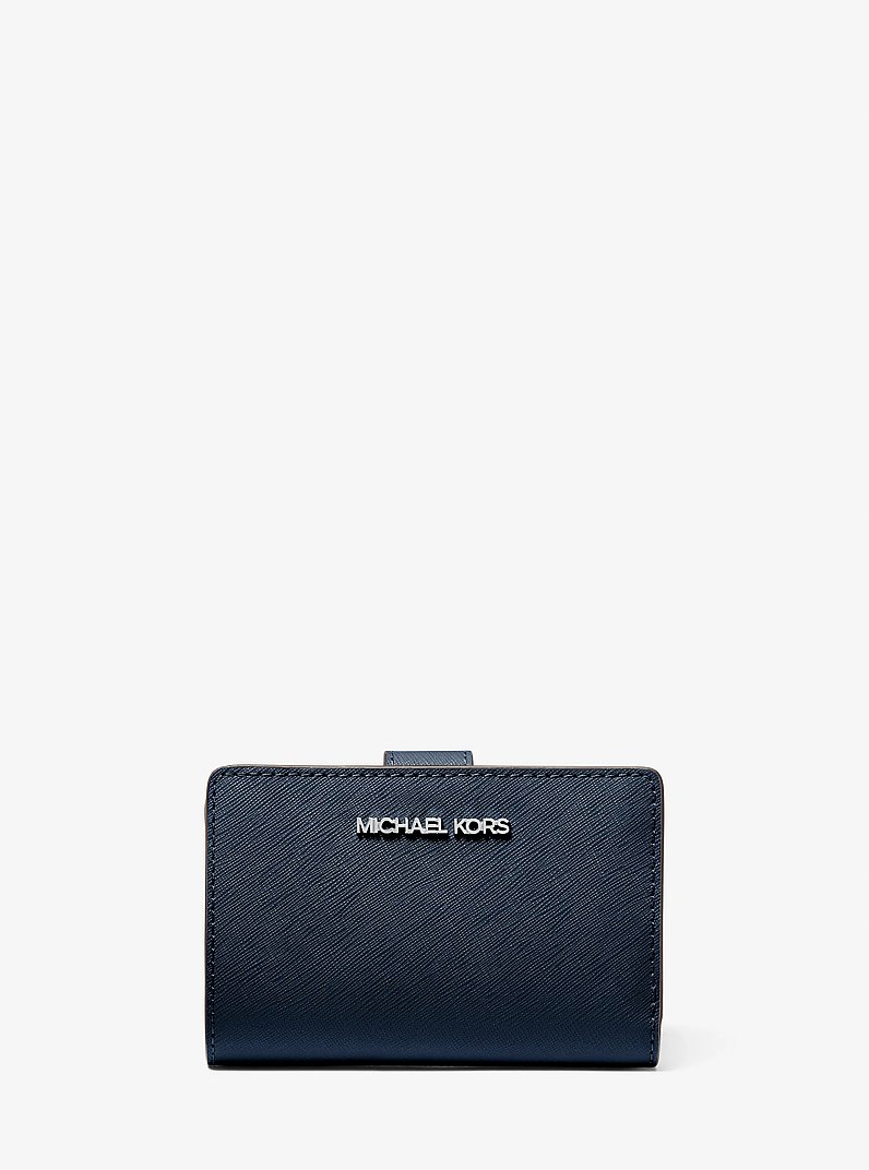 Medium Saffiano Leather Wallet in NAVY | Michael Kors