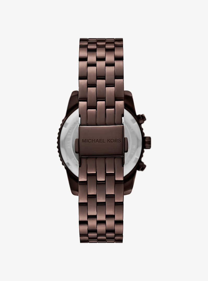 Mini Bryant Pav&eacute; Brown-Tone Watch in CHOCOLATE | Michael Kors