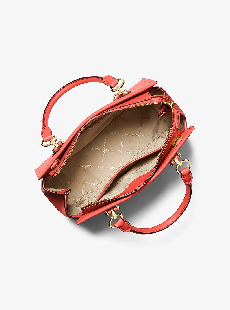 Marilyn Medium Saffiano Leather Satchel in SPICED CORAL | Michael Kors