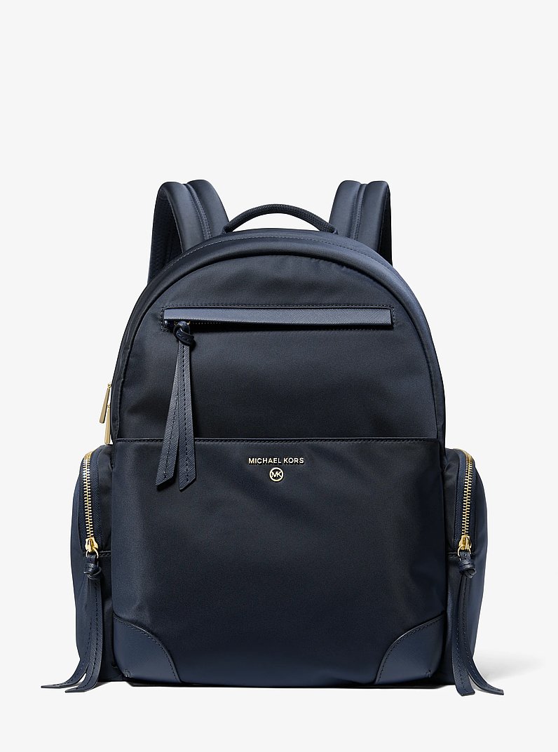 Grand sac &agrave; dos Prescott en gabardine de nylon in BLEU MARINE | Michael Kors