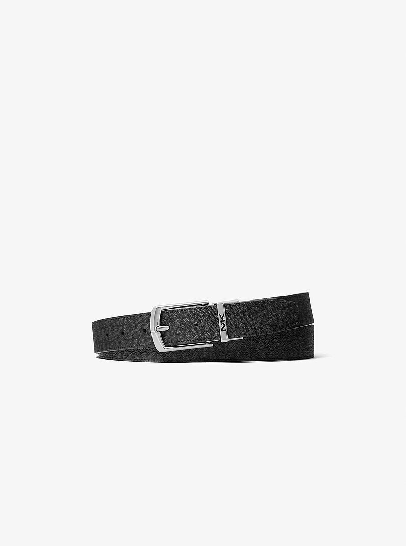 Reversible Signature Logo Belt in BLACK | Michael Kors