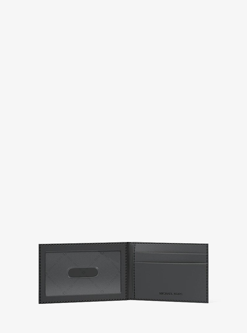 Hudson Metallic Signature Logo Billfold Wallet With Passcase