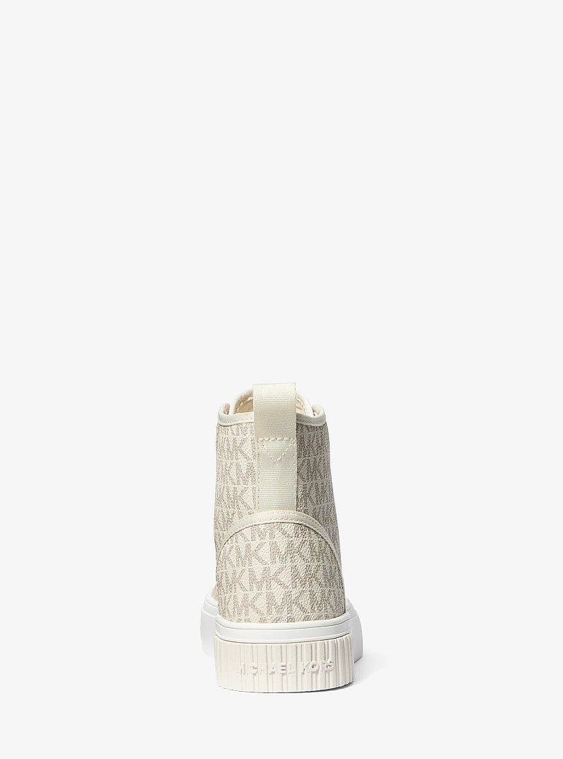 Zapatilla Gertie de corte alto con logotipo de la marca in VAINILLA | Michael Kors