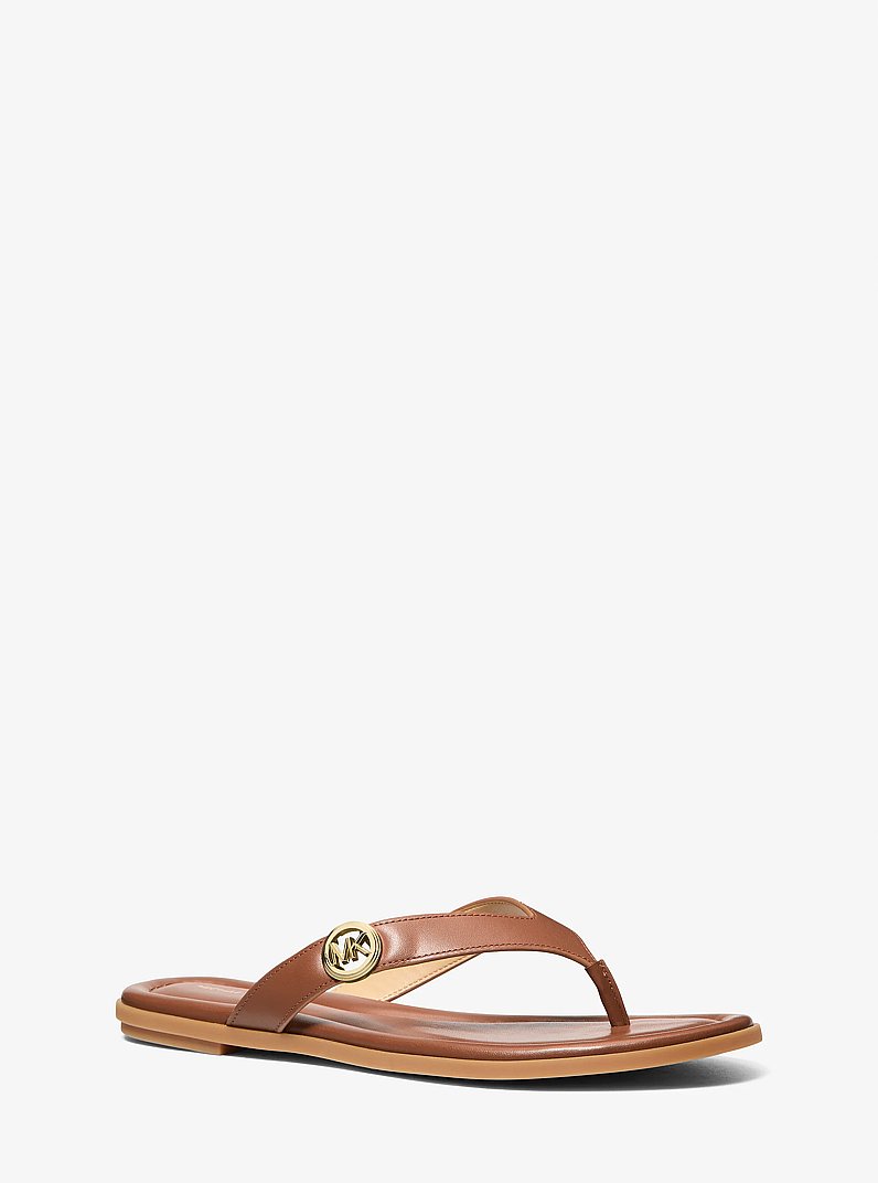 Erin Leather Sandal in LUGGAGE | Michael Kors