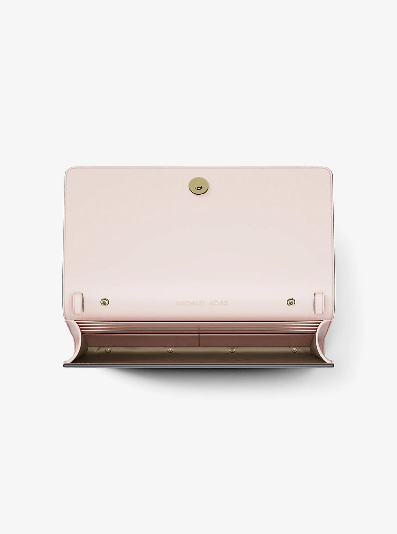 Carson Large Logo Debossed Wallet in POWDER BLUSH | Michael Kors