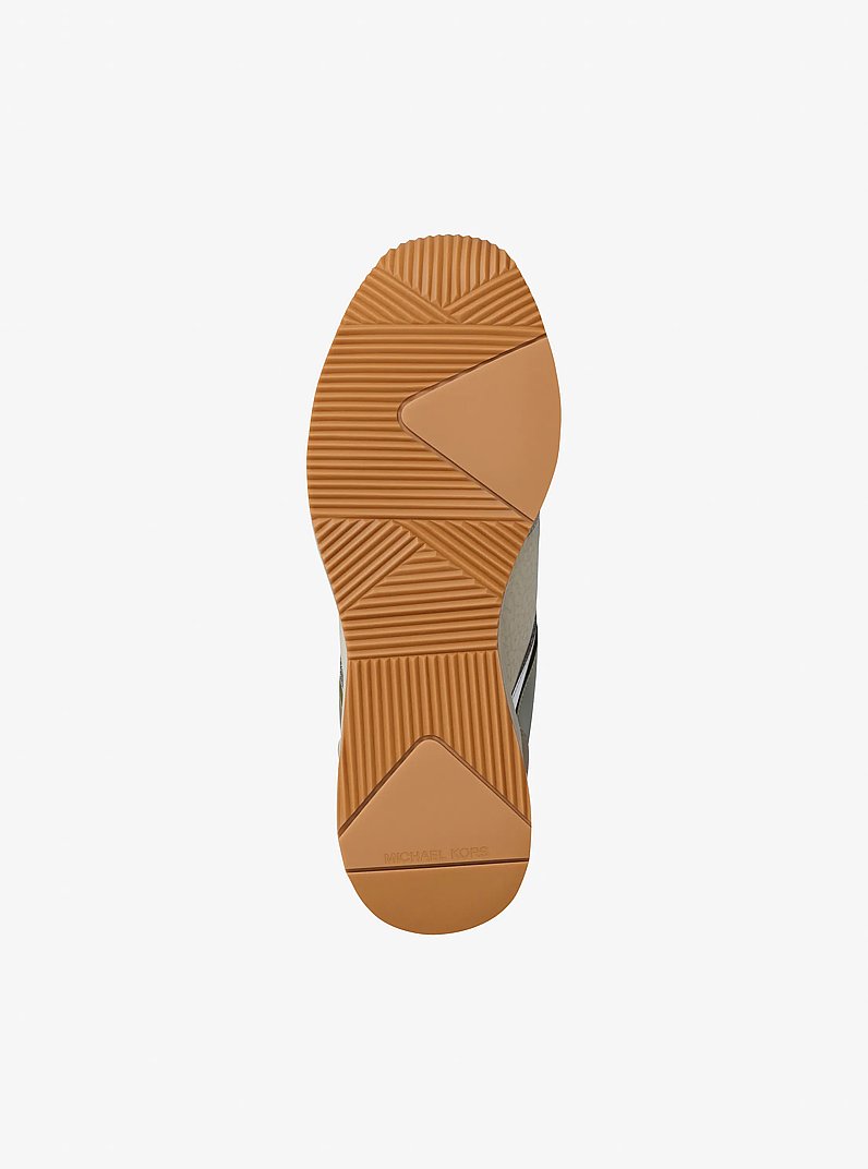Georgie Mixed-Media Trainer in OREGANO | Michael Kors