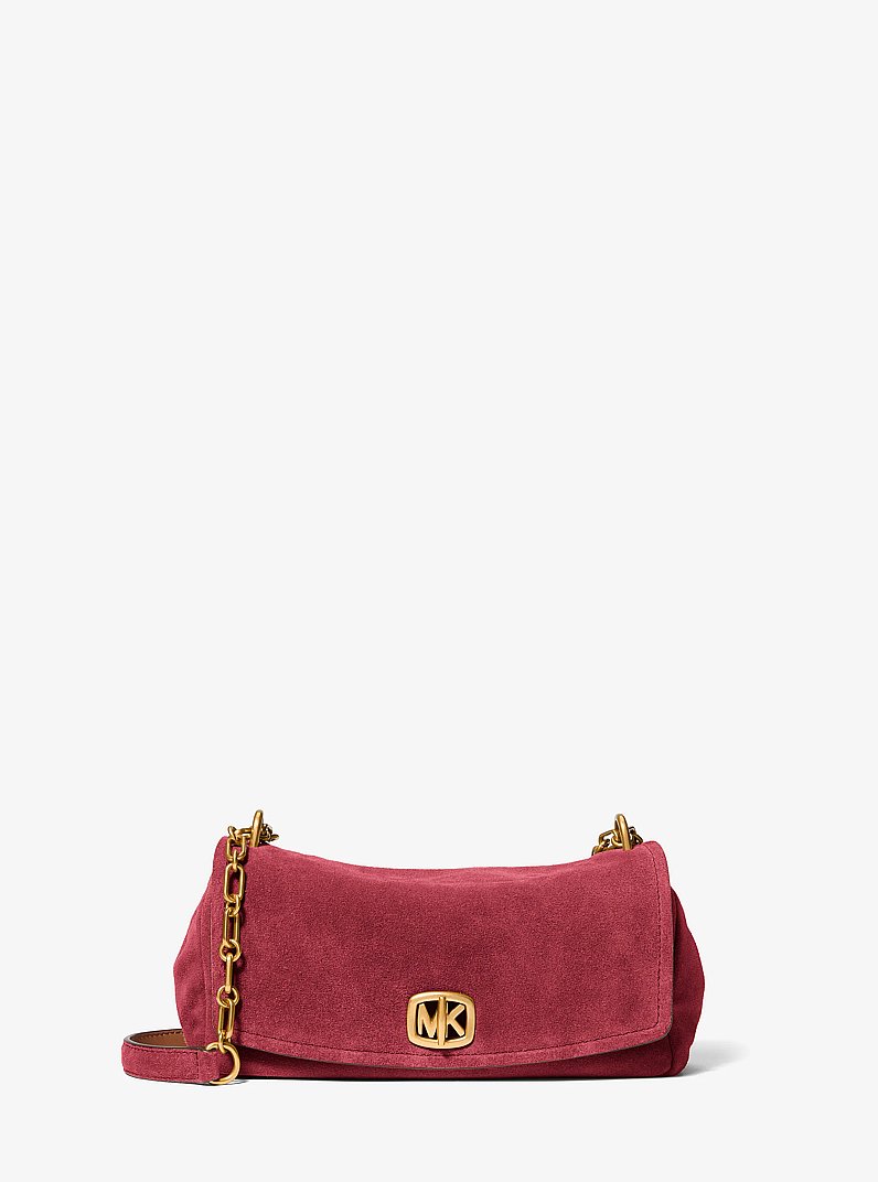 Petit sac &agrave; &eacute;paule convertible Bryant en su&egrave;de in ROUGE PROFOND | Michael Kors
