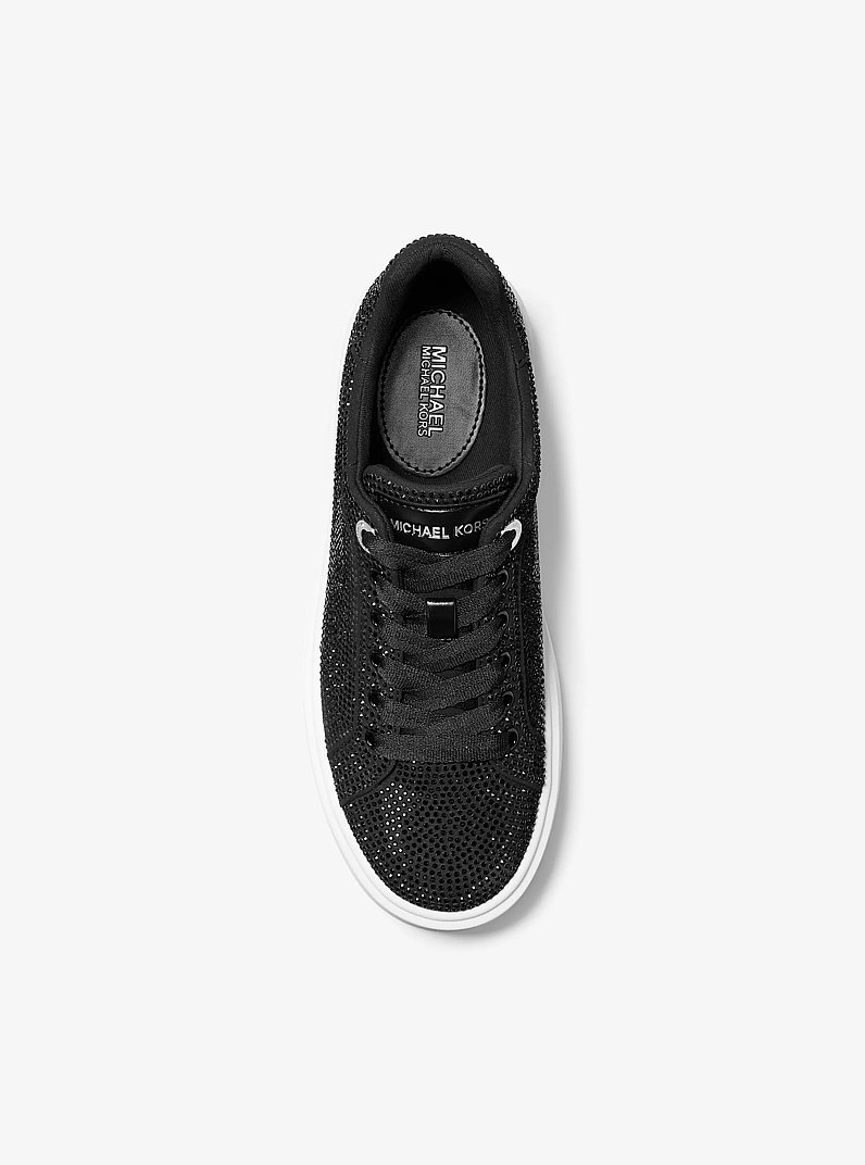 Romey Embellished Platform Sneaker in BLACK | Michael Kors