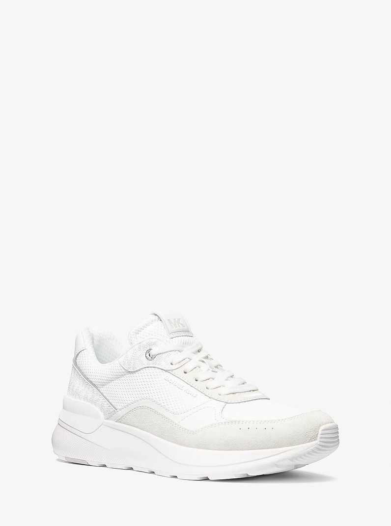 Trevor Mixed-Media Trainer in BRIGHT WHT | Michael Kors