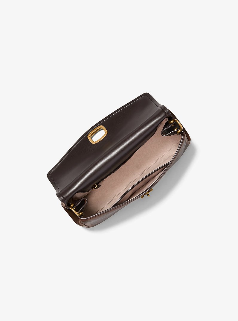 Grand sac &agrave; &eacute;paule convertible Bryant en cuir in CHOCOLAT | Michael Kors