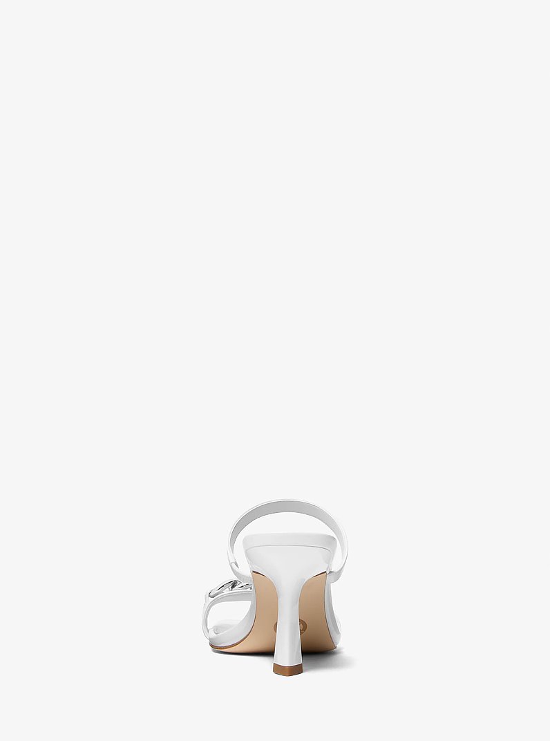 Amali Chain Embellished Sandal in OPTIC WHITE | Michael Kors