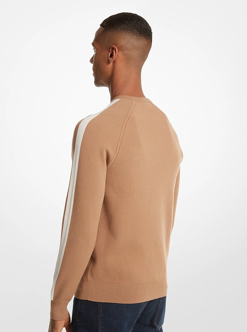 KORS Stretch Viscose Sweater in DARK CAMEL | Michael Kors