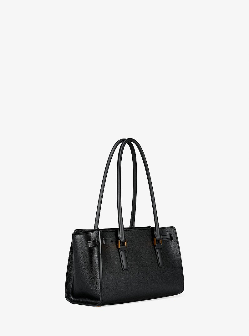 Borsa a mano Hamilton Moderne piccola in pelle con borchie in NERO | Michael Kors