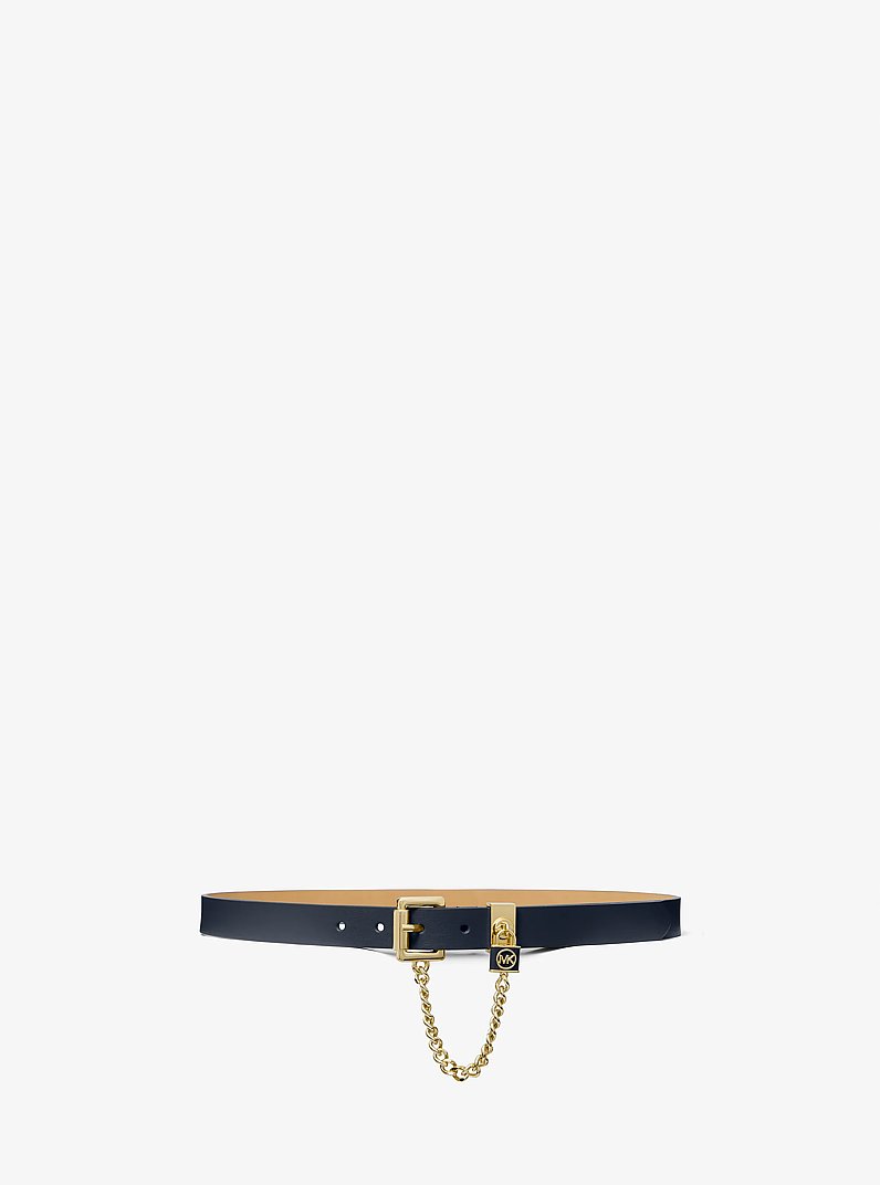 Ceinture orn&eacute;e de cha&icirc;ne in BLEU MARINE | Michael Kors