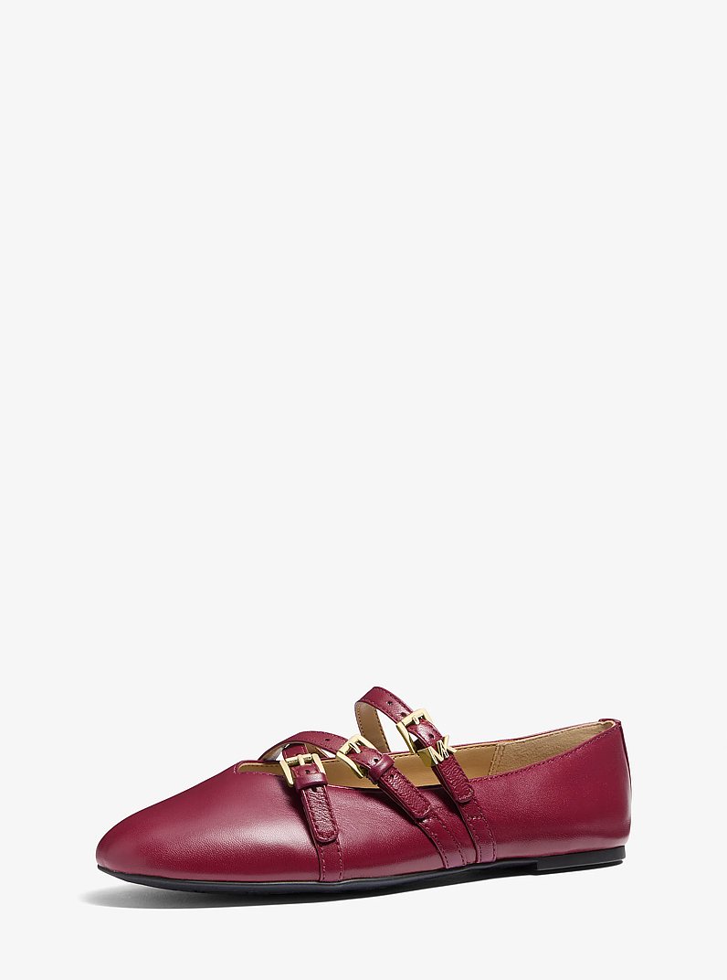 Indy Flex Leather Ballet Flat in MULBERRY | Michael Kors