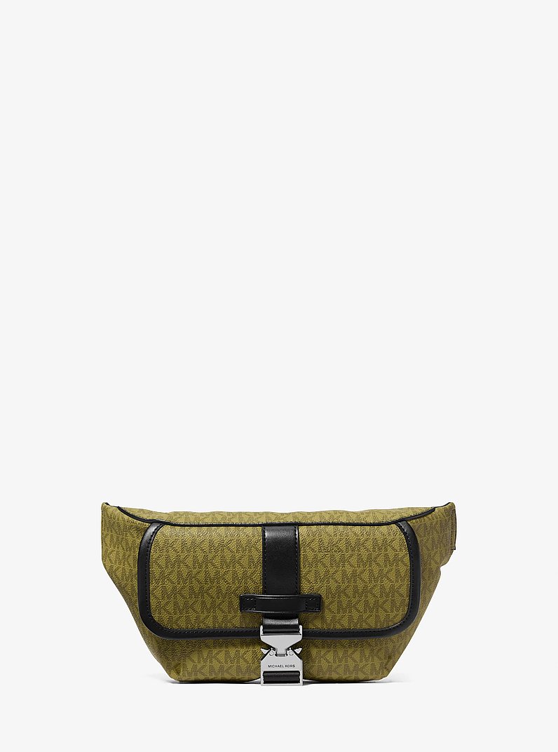 Sling-Tasche Hudson mit Signature-Logomuster in PISTAZIE | Michael Kors