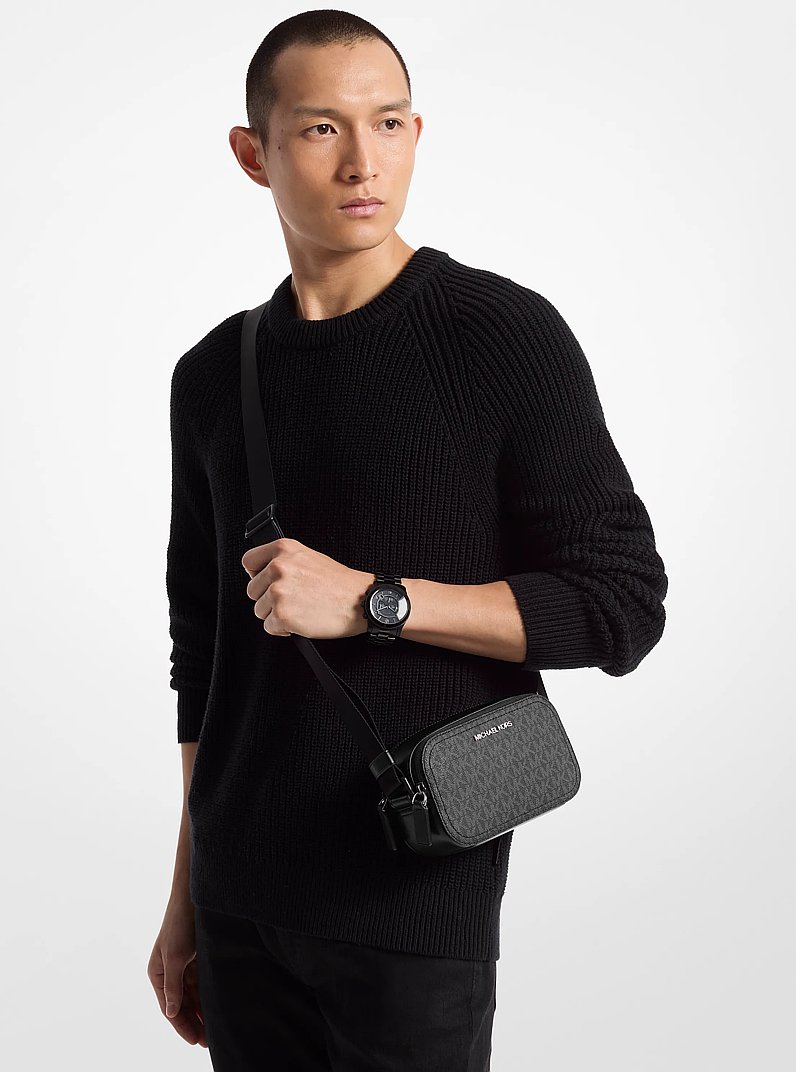 Cooper Signature Logo Camera Bag in BLACK - Sale | Michael Kors [US]