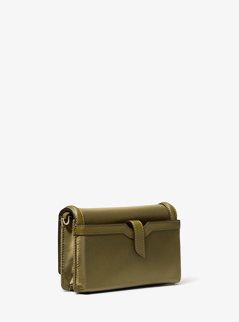 Petit sac &agrave; bandouli&egrave;re Jet Set en gabardine de nylon pour t&eacute;l&eacute;phone intelligent in VERT SAFARI | Michael Kors