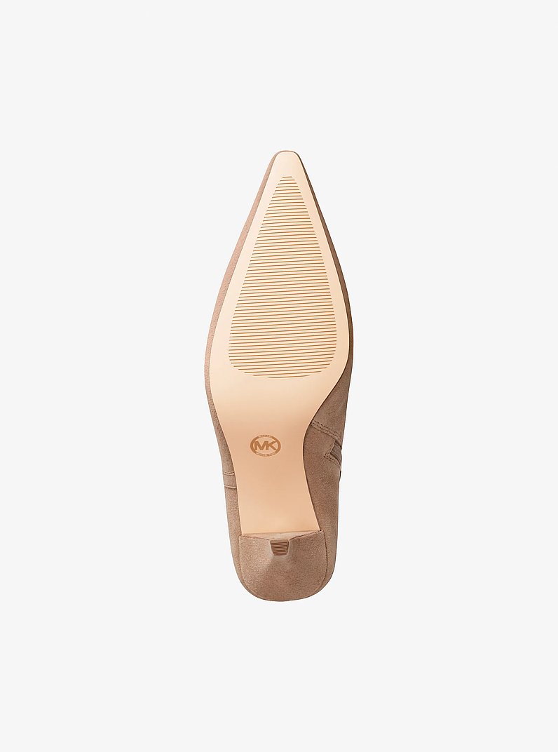 Nalia Polyester Microsuede Boot in CAMEL | Michael Kors