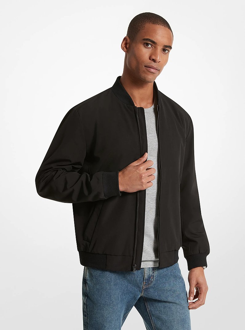 Dublin Water-Resistant Bomber Jacket in BLACK | Michael Kors