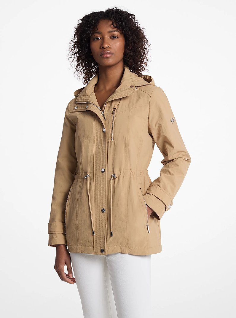 Woven Hooded Anorak in KHAKI | Michael Kors